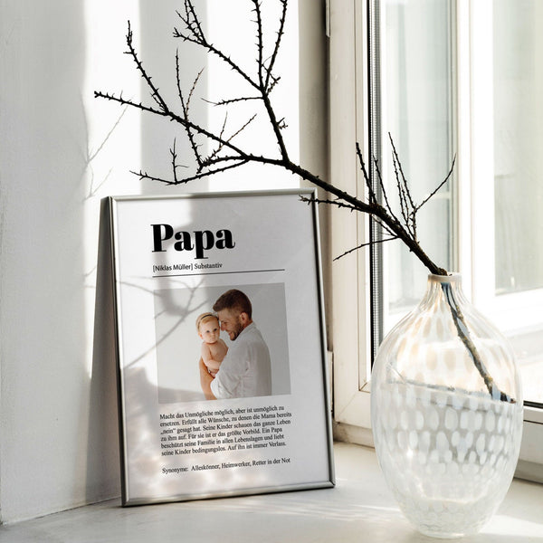 Personalisierter Druck - Papa Duden Definition mit Foto