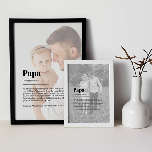 Personalisierter Druck - Papa Duden Definition mit Foto